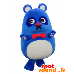Ahna-chan mascot, panda, blue and white teddy - MASFR25280 - Yuru-Chara Japanese mascots