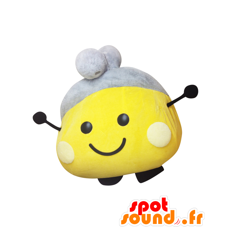 Chobin-kun mascot, yellow and gray man, smiling bee - MASFR25281 - Yuru-Chara Japanese mascots