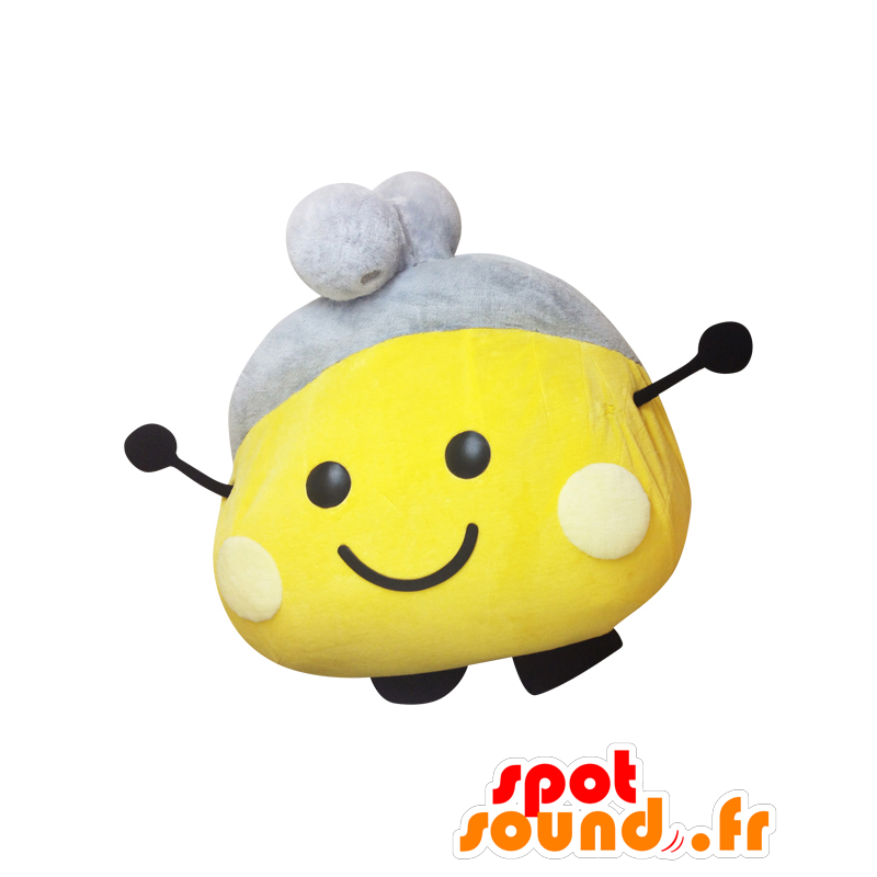 Maskot Chobin-kun, žluté a šedé muž, usmíval se včela - MASFR25281 - Yuru-Chara japonské Maskoti