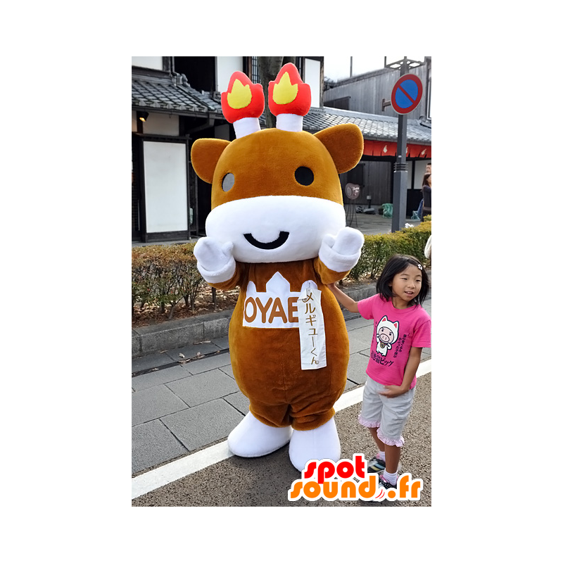 Mascot Merugyu Kun, Esel, braun und weiß Fohlen - MASFR25284 - Yuru-Chara japanischen Maskottchen