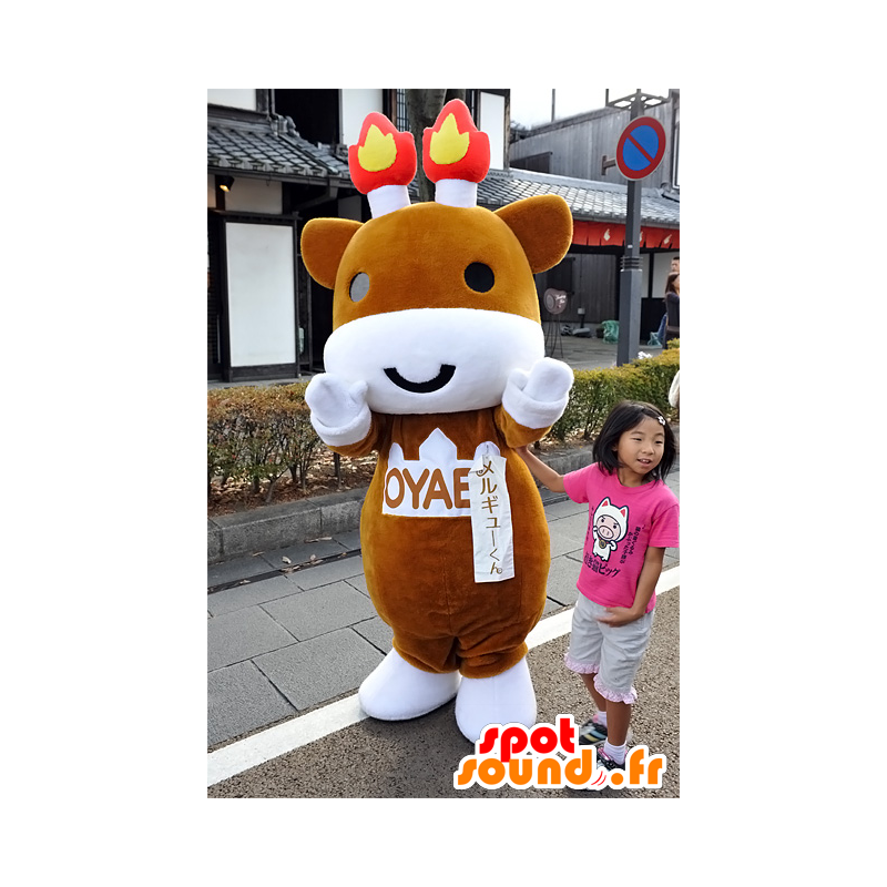 Mascot Merugyu kun, ass, brown and white foal - MASFR25284 - Yuru-Chara Japanese mascots