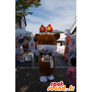 Mascotte Merugyu kun, asino, marrone e bianco puledro - MASFR25284 - Yuru-Chara mascotte giapponese