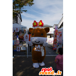 Mascot Merugyu kun kont, bruin en wit veulen - MASFR25284 - Yuru-Chara Japanse Mascottes