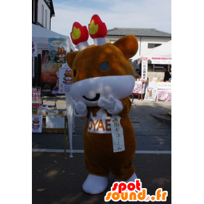 Mascot Merugyu kun perse, ruskea ja valkoinen varsa - MASFR25284 - Mascottes Yuru-Chara Japonaises