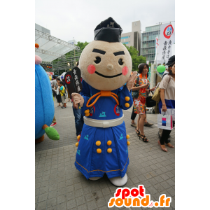 Japanische Maskottchen asiatischen Mann in traditioneller Kleidung - MASFR25290 - Yuru-Chara japanischen Maskottchen