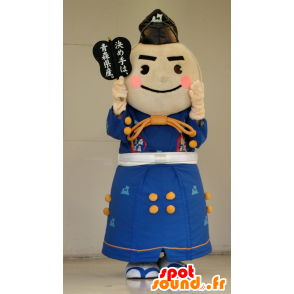 Mascotte japonaise, d'homme asiatique en tenue traditionnelle - MASFR25290 - Mascottes Yuru-Chara Japonaises