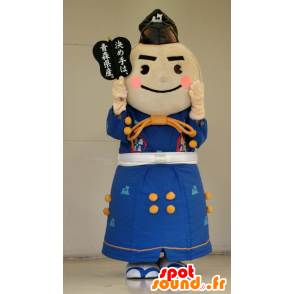 Japanin maskotti Asian man perinteisessä asussa - MASFR25290 - Mascottes Yuru-Chara Japonaises