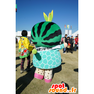 Mascot Tsugaaru-chan, giant watermelon, green and black - MASFR25293 - Yuru-Chara Japanese mascots