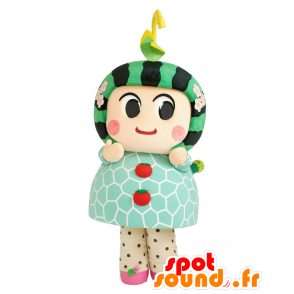 Mascot Tsugaaru-chan, melancia gigante, verde e preto - MASFR25293 - Yuru-Chara Mascotes japoneses