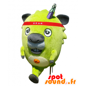 Mascot Shigakou castor verde, divertido e engraçado do monstro - MASFR25295 - Yuru-Chara Mascotes japoneses