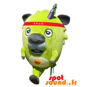 Mascot Shigakou groen bever, leuk en grappig monster - MASFR25295 - Yuru-Chara Japanse Mascottes