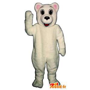 Mascotte d'ours blanc. Costume de nounours - MASFR006758 - Mascotte d'ours