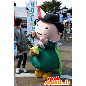 Mascot Sakaeru, mollige man met een bolhoed - MASFR25297 - Yuru-Chara Japanse Mascottes