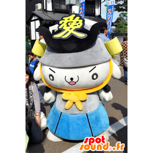 Maskotti Kane Tan koiran pukeutunut samuraita - MASFR25298 - Mascottes Yuru-Chara Japonaises