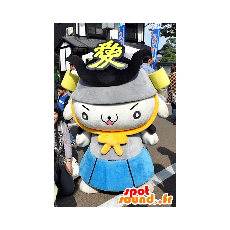 Mascot Kane Tan cão vestido como guerreiro samurai - MASFR25298 - Yuru-Chara Mascotes japoneses