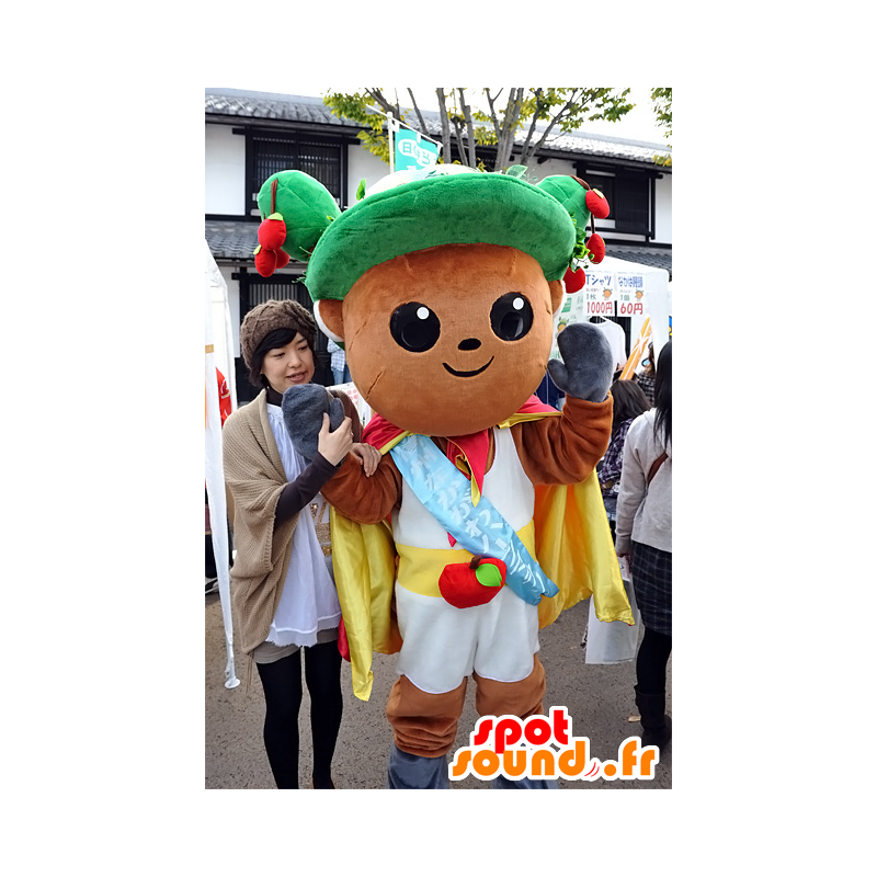 Mascot Man Cry koning nar met appels - MASFR25303 - Yuru-Chara Japanse Mascottes