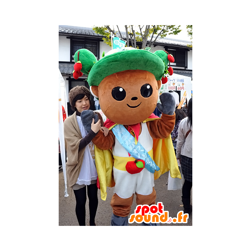 Mascot Man Cry rei bobo da corte com maçãs - MASFR25303 - Yuru-Chara Mascotes japoneses