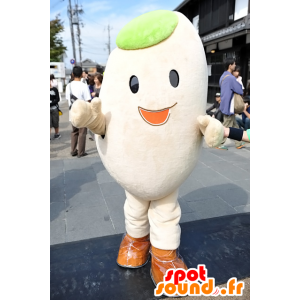 Mascot Nukachu, zrna rýže se zeleným kloboukem - MASFR25305 - Yuru-Chara japonské Maskoti