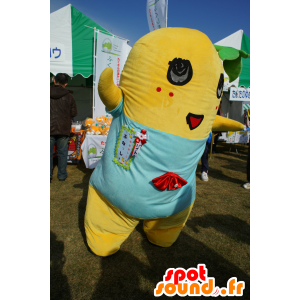 Mascot Funassyi, keltainen mies, lapsi sininen paita - MASFR25308 - Mascottes Yuru-Chara Japonaises