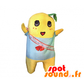 Funassyi mascot, yellow man, baby with a blue shirt - MASFR25308 - Yuru-Chara Japanese mascots