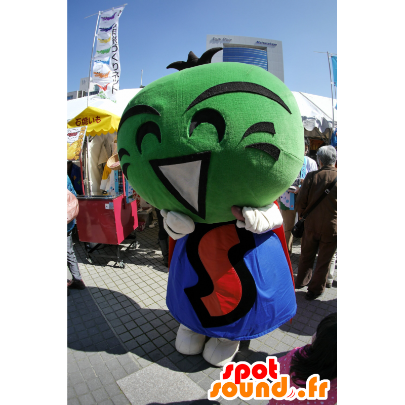 Μασκότ Sudachi-Kun, πράσινο άνθρωπος, πολύ εκφραστικά - Ιαπωνικές μασκότ Yuru-Chara - MASFR25309 - SpotSound.fr