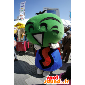 Mascotte de Sudachi-Kun, bonhomme vert, très expressif - MASFR25309 - Mascottes Yuru-Chara Japonaises