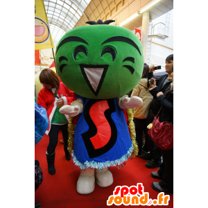 Mascotte de Sudachi-Kun, bonhomme vert, très expressif - MASFR25309 - Mascottes Yuru-Chara Japonaises