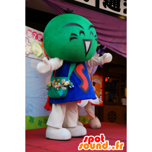 Mascotte de Sudachi-Kun, bonhomme vert, très expressif - MASFR25309 - Mascottes Yuru-Chara Japonaises