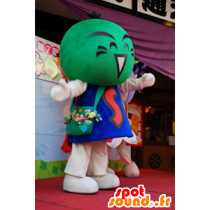 Sudachi-Kun maskot, grön man, mycket uttrycksfull - Spotsound