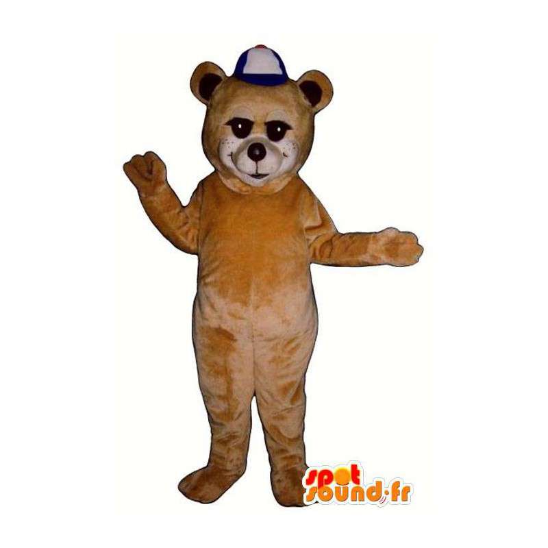 Bamse maskot beige-orange - Spotsound maskot kostume