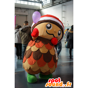 Bokkurin mascotte, mela tricolore pino gigante - MASFR25318 - Yuru-Chara mascotte giapponese