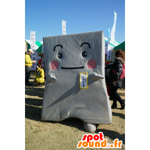 White rectangular mascot, snowman, giant mattresses - MASFR25321 - Yuru-Chara Japanese mascots