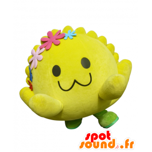 Kikurin mascotte, fiore giallo, gigante, sorridente - MASFR25324 - Yuru-Chara mascotte giapponese