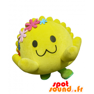 Mascot kikurin, gele bloem, reus, glimlachend - MASFR25324 - Yuru-Chara Japanse Mascottes