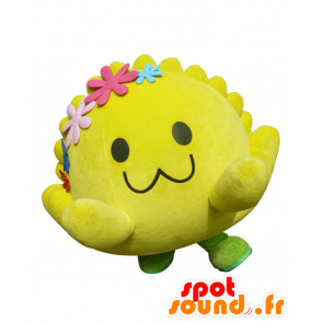 Kikurin mascotte, fiore giallo, gigante, sorridente - MASFR25324 - Yuru-Chara mascotte giapponese