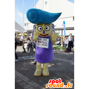 Mascotte de bonhomme avec une robe et une vague sur la tête - MASFR25325 - Mascottes Yuru-Chara Japonaises