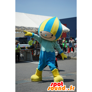 Minamo mascot, blue and yellow boy with a bathing cap - MASFR25329 - Yuru-Chara Japanese mascots