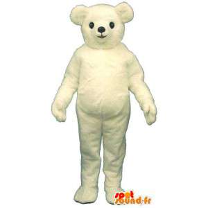 Mascotte d’ours blanc, personnalisable - MASFR006764 - Mascotte d'ours