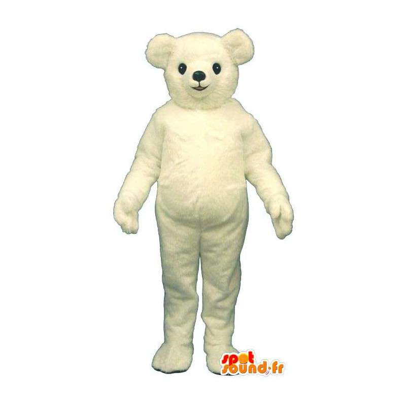 Mascotte d’ours blanc, personnalisable - MASFR006764 - Mascotte d'ours