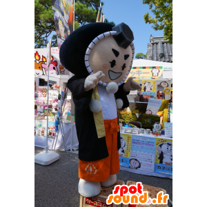 Mascot man in traditional dress with a hood - MASFR25332 - Yuru-Chara Japanese mascots