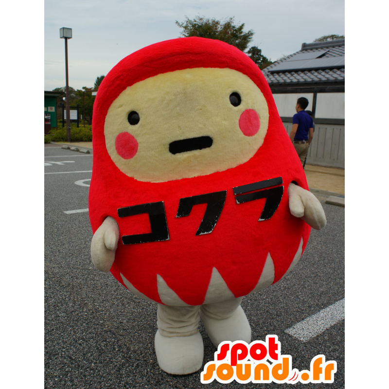 Dharma-chan mascote, homem vermelho e branco, todo - MASFR25333 - Yuru-Chara Mascotes japoneses