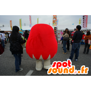 Mascotte de Dharma-chan, bonhomme rouge et blanc, tout rond - MASFR25333 - Mascottes Yuru-Chara Japonaises