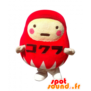 Dharma-chan mascot, red and white man, all round - MASFR25333 - Yuru-Chara Japanese mascots