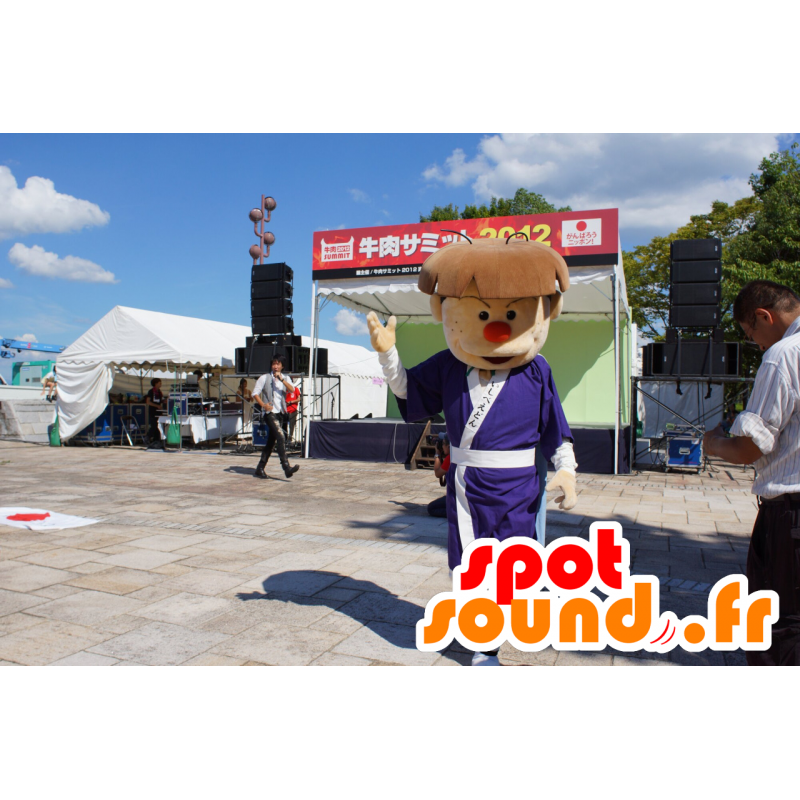 Man mascot of Japan, with a fungus on the head - MASFR25339 - Yuru-Chara Japanese mascots