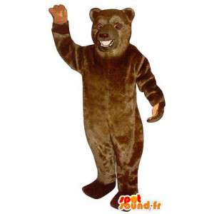 Mascotte d'ours brun très réaliste. Déguisement d'ours marron - MASFR006766 - Mascotte d'ours