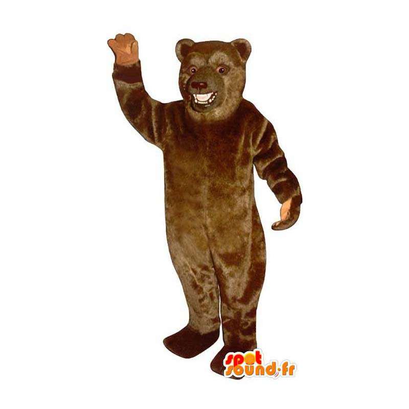 Mascota del oso marrón realista. Disfraz de oso pardo - MASFR006766 - Oso mascota