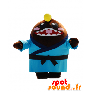 Koh-chan mascot, brown man, smiling, with a kimono - MASFR25344 - Yuru-Chara Japanese mascots