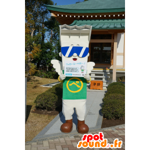 Mascotte winged, white, with sunglasses - MASFR25345 - Yuru-Chara Japanese mascots