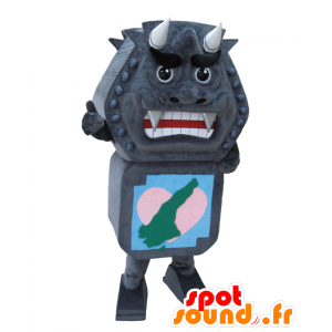 Mascot Gin-san tile bull devil with horns - MASFR25346 - Yuru-Chara Japanese mascots