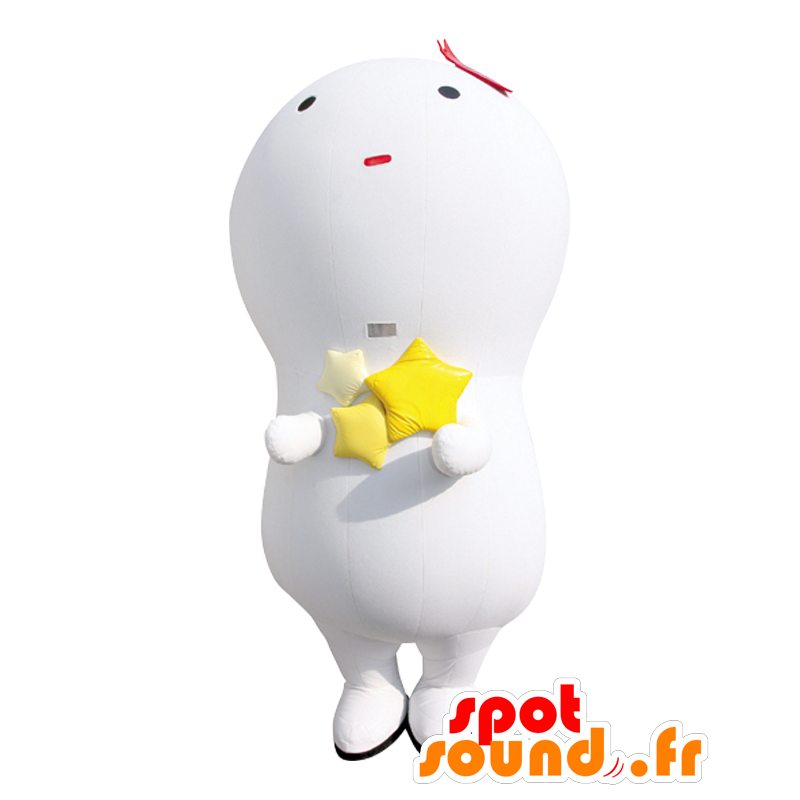 Mascot Kiiboh, valkoinen lumiukko maskotti, lamppu - MASFR25349 - Mascottes Yuru-Chara Japonaises